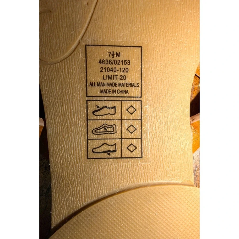 Pierre Dumas Limit-20 Cognac Boho Thong Sandals Size 7.5 Boho NEW - Picture 5 of 8